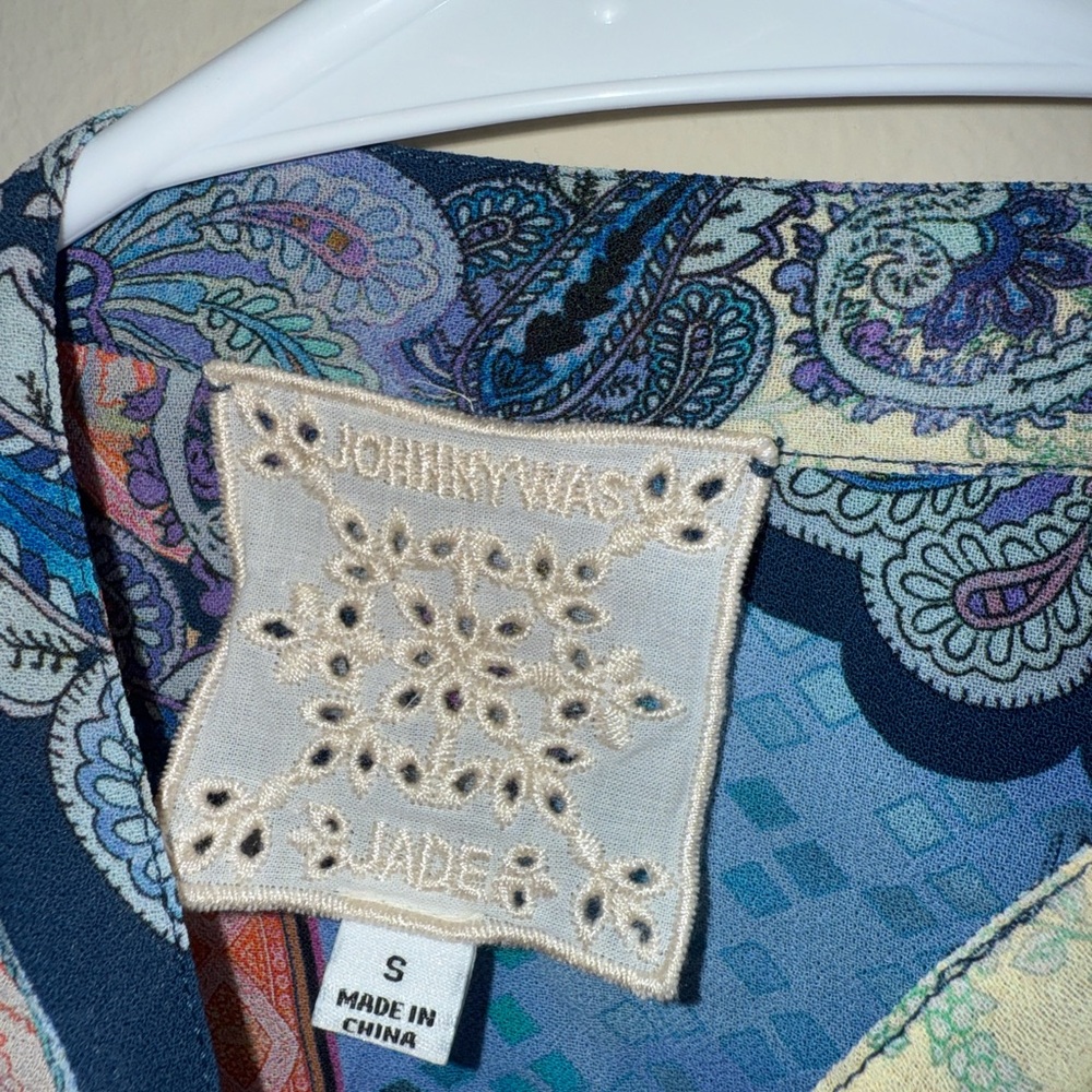Johnny Was Multicolor Paisley Blouse - Picture 7 of 10